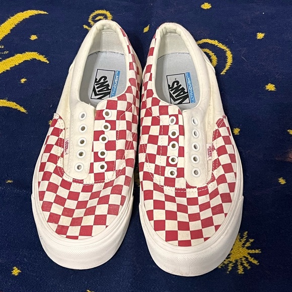 Vans Other - Vans Red and White Checkered Canvas Shoes